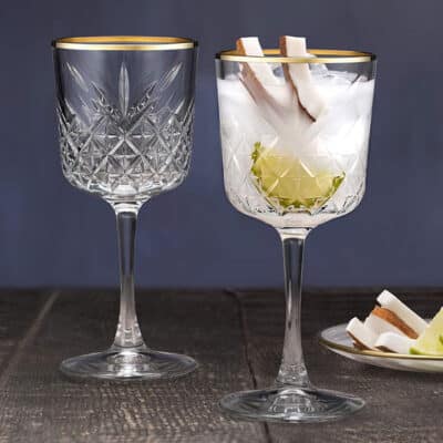 Pasabahce "Timeless" Golden Touch Kelchgläser