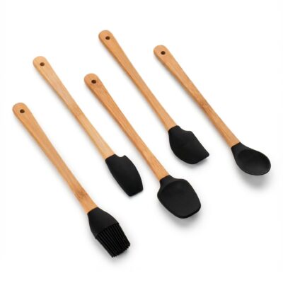 Silikon Küchenhelfer Set - Schwarz