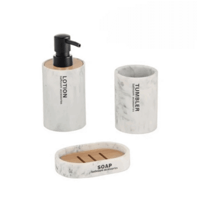 "Marble" Seifenspender Set