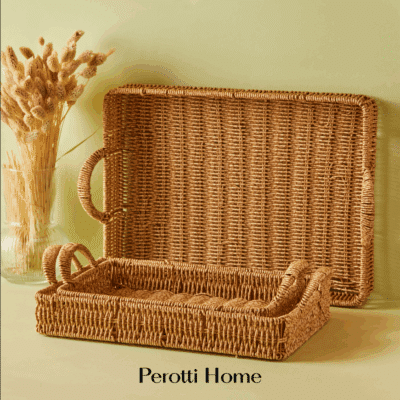 "Picnic" Rattan Serviertablett