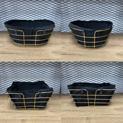 Brotkorb Schwarz/Gold