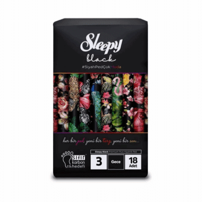 Sleepy Black "Premium Plus" Damenbinden Nacht