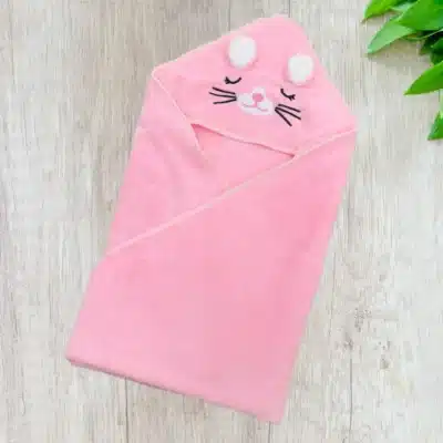 Baby Kapuzen-Badetuch "Katze"