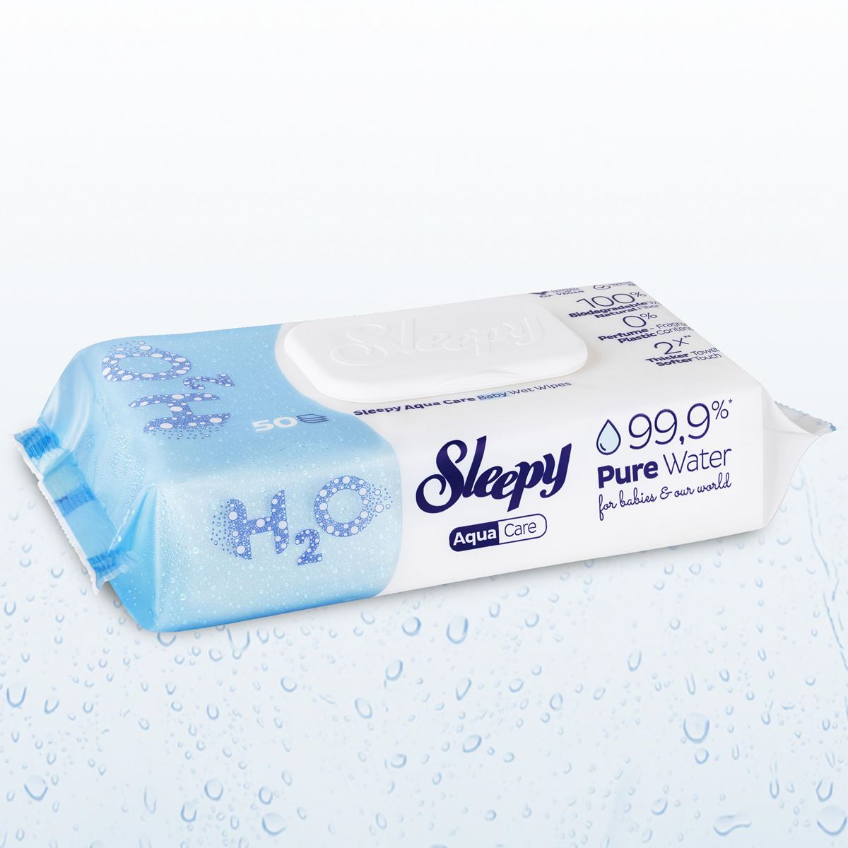 Sleepy "99,9% reines Wasser" Feuchttücher für Baby & Haut