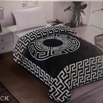 Wolldecke für Doppelbett Schwarz