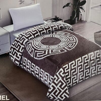 Wolldecke für Doppelbett Camel