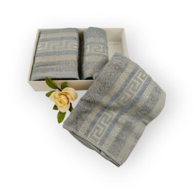 Handtuch Set 3 teilig Grau