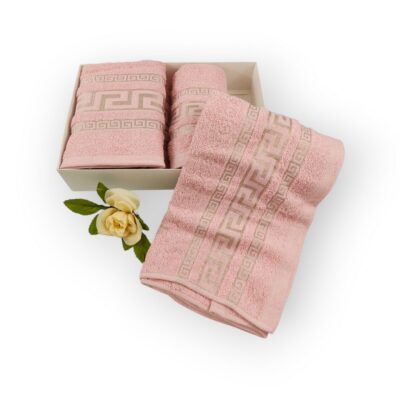 Handtuch Set 3 teilig Rosa