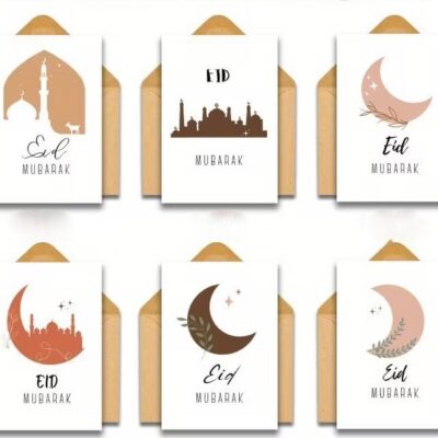 Eid Mubarak Grußkarte mit Umschlag