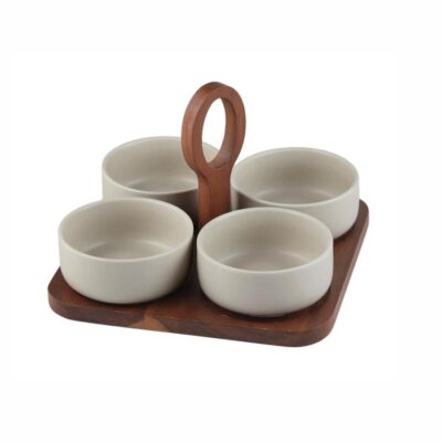 "Terra" Snackschalen mit Akazienstand