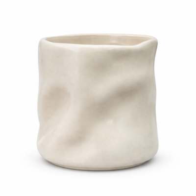 Wave Becher - 2er Set Creme Matt