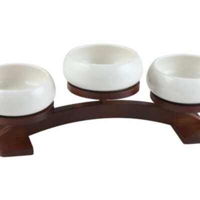 "Chubby Snack" Snackschalen mit Holzständer