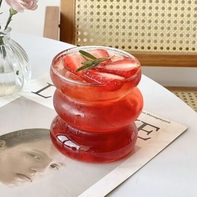 “Big” Glastasse mit Bubble Design - 2er Set