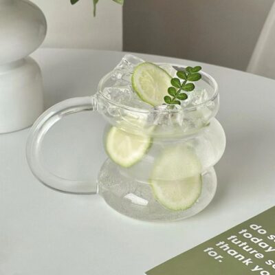 “Big” Glastasse mit Bubble Design - 2er Set