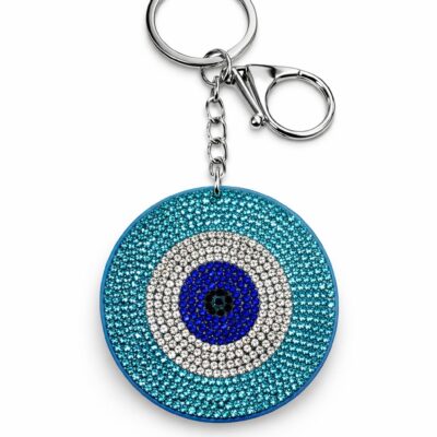 "Blaues Auge" Strass-Schlüsselanhänger