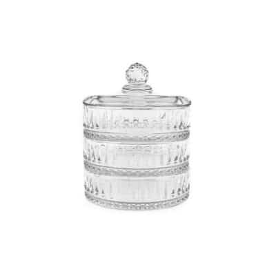 "Elisa" Glasschale mit Deckel - 3 Stöckig