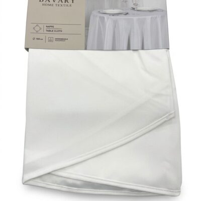 "Nappe" Runde Tischdecke - Creme/Weiß