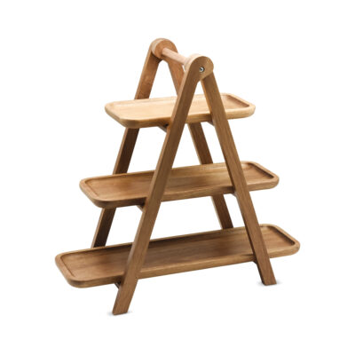 "Luma" Akazienholz Etagere im Leiterdesign