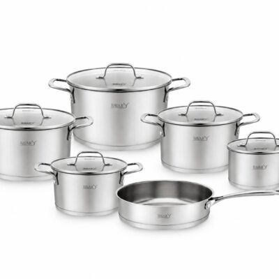 Edelstahl Kochgeschirrset - 11 teilig