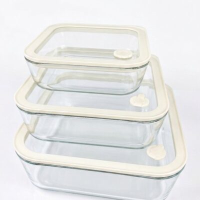 Premium Glas-Frischhaltedosen - Quadratisch