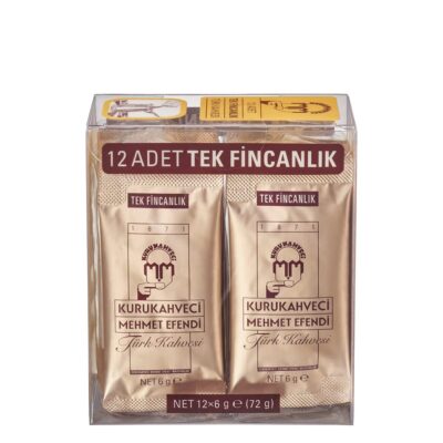Mehmet Efendi Türkischer Kaffee Eine Portion Packung - 12 Stück