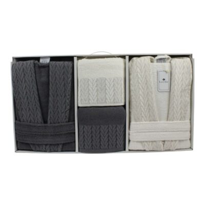 "Sena" Handtuch & Bademantel-Set - 6 teilig
