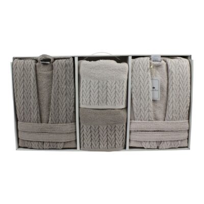 "Sena" Handtuch & Bademantel-Set - 6 teilig