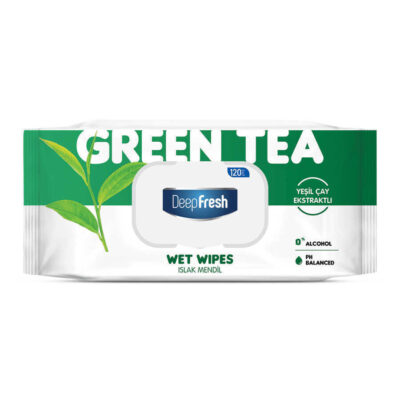 DeepFresh "Green Tea" Feuchttücher – 120 Stück