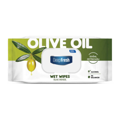 DeepFresh "Olive Oil" Feuchttücher – 120 Stück