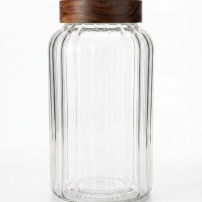 "Space" Vorratsglas mit Akaziendeckel - 25cm