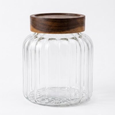 "Space" Vorratsglas mit Akaziendeckel - 15cm