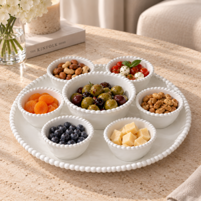 "Pearly" Servierschalen Set - 8 teilig